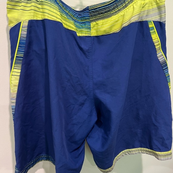 Nike Blue and Neon Yellow Swim Suit Shorts - Picture 2 of 7